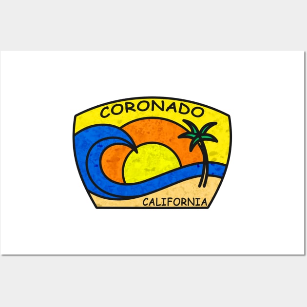 Coronado California Surfing Pacific Ocean Surf Beach Wall Art by TravelTime